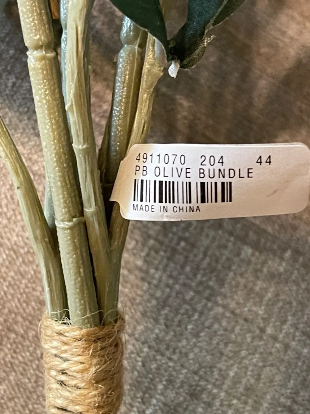 Pottery Barn Faux Olive Branch Bundle NWT